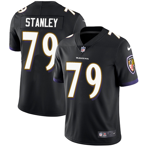 Nike Ravens #79 Ronnie Stanley Black Alternate Men's Stitched NFL Vapor Untouchable Limited Jersey - Click Image to Close